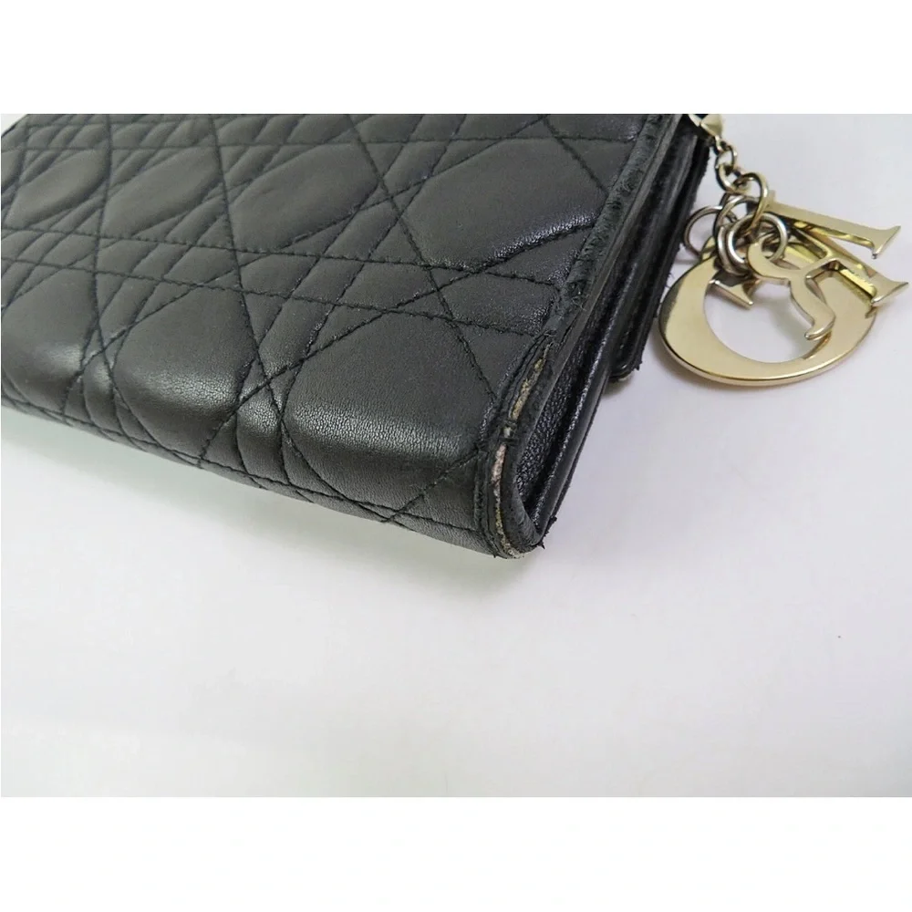 Dior Black Quilted Women's Wallet